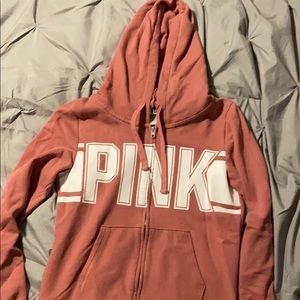 Vs pink zip up hoodie